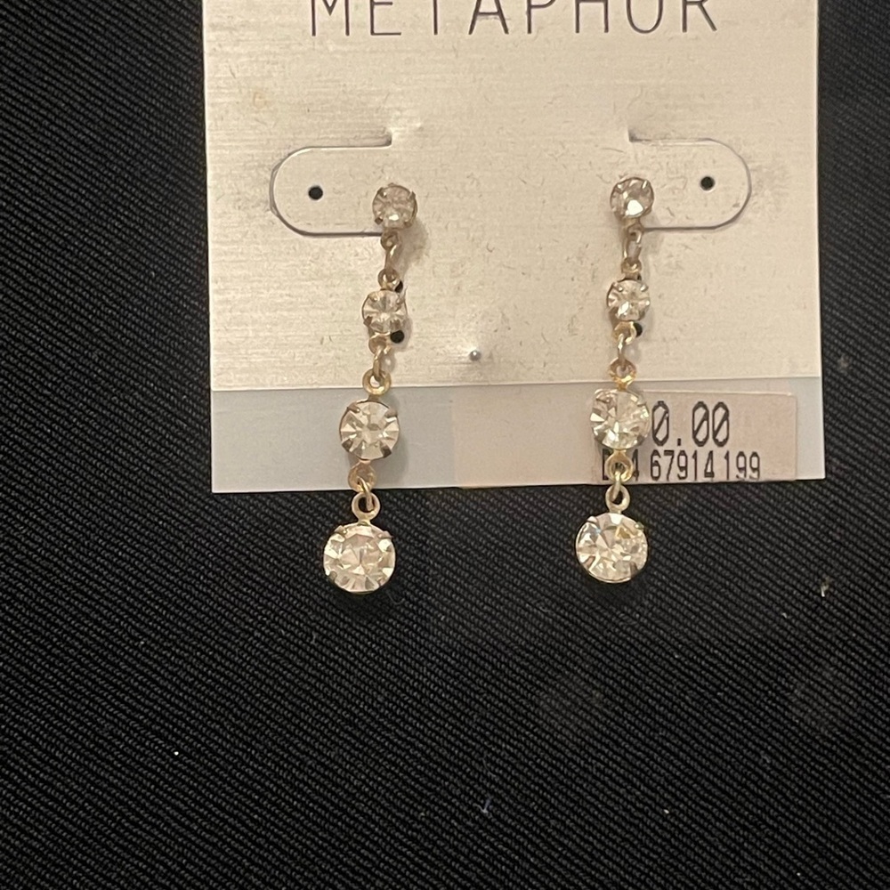 Metaphor Crystal Silver‎ Earrings